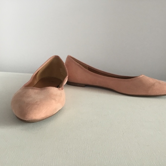 H&M Faux Suede Pink Flats 9.5 - Picture 1 of 9